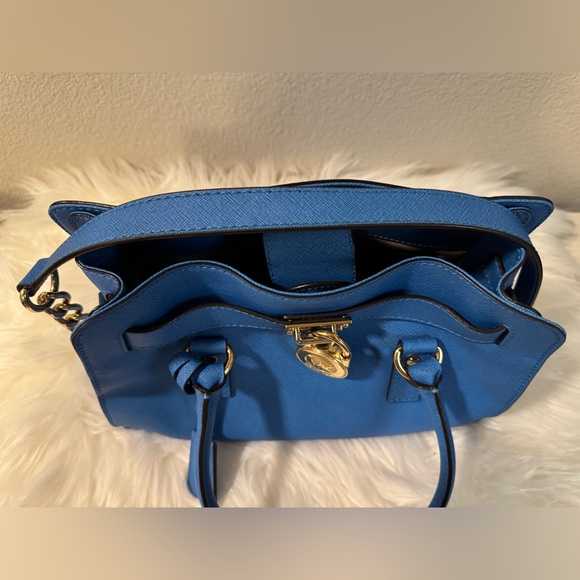 Michael Kors Heritage Blue Hamilton Satchel - Picture 11 of 16